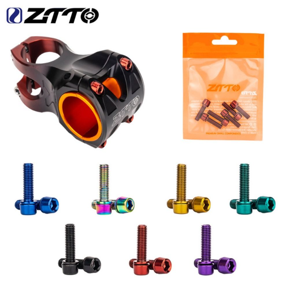 Bike Stem Riser - 6 szt. tytanowanych śrub do mostka