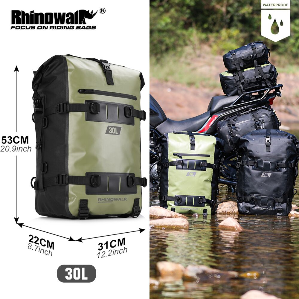 Cycling Gear Backpack - Torba motocyklowa Rhinowalk, w 100% wodoodporny